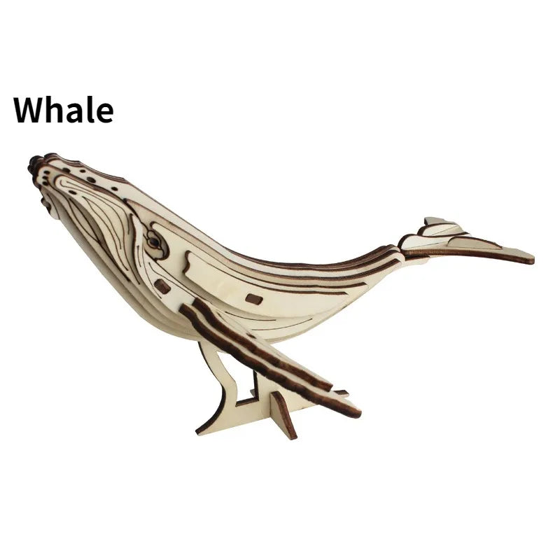 Träpussel Havsdjur 3D